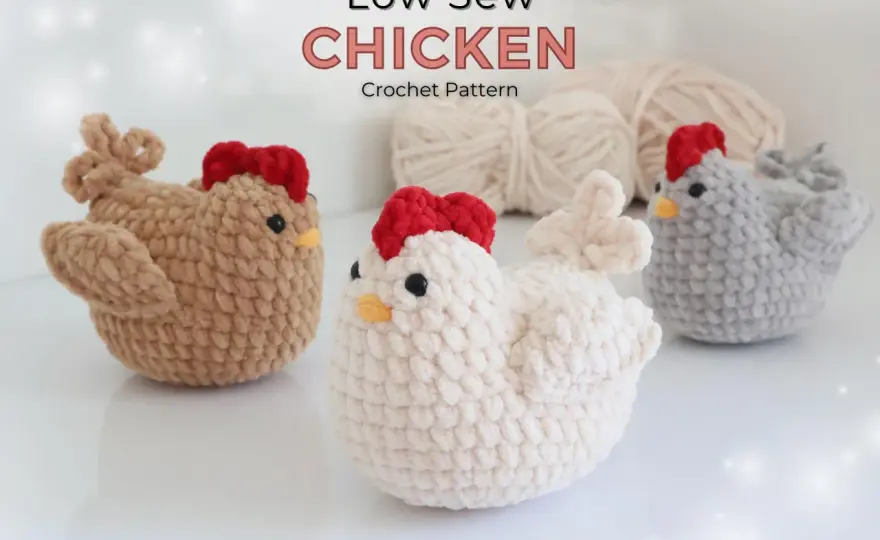 Kura na szydełku wzór - Darmowy poradnik amigurumi krok po kroku