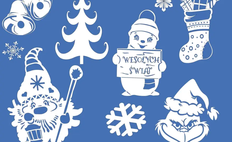Darmowe szablony choinek - Witraże DIY na okno krok po kroku