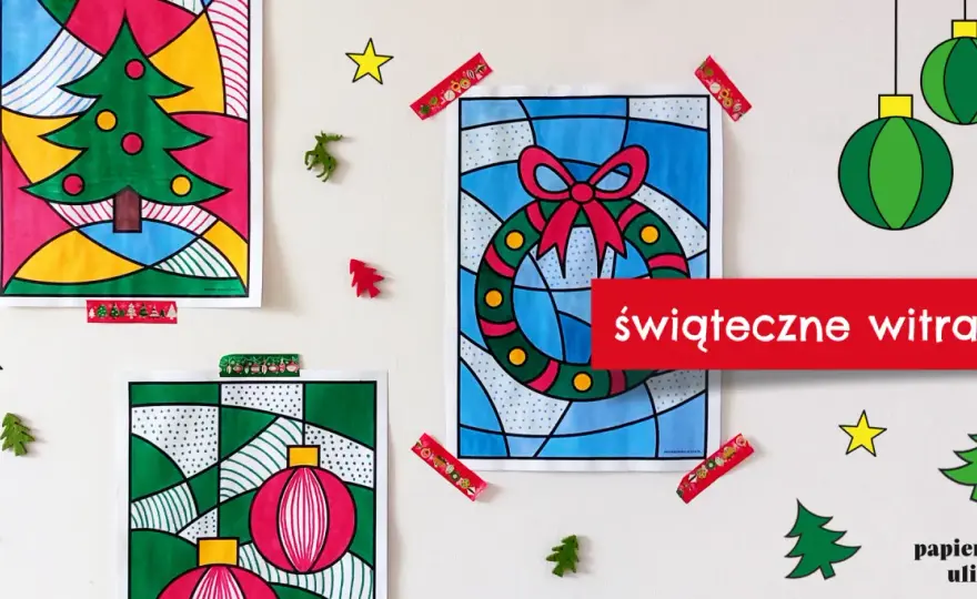 Darmowe witraże świąteczne do druku - stwórz magię z dziećmi!